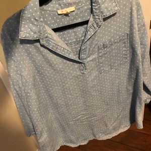 Skies Are Blue chambray top